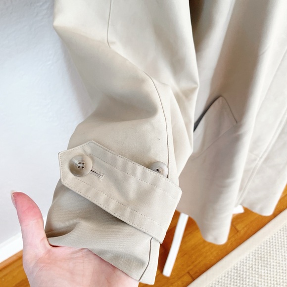 Burberry London Beige Trench Coat with Nova Check Lining Womens Size 12 - Picture 6 of 16